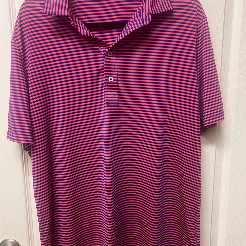 Ralph Lauren Pink and Blue Striped Polo Shirt